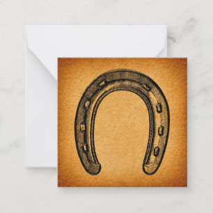 Tarjeta Pequeña Zapato de caballo antiguo hispano occidental