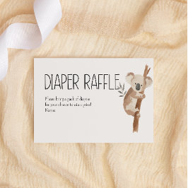 Tarjeta Pequeña Zoo Nursery Animales Baby Shower Diaper Raffle