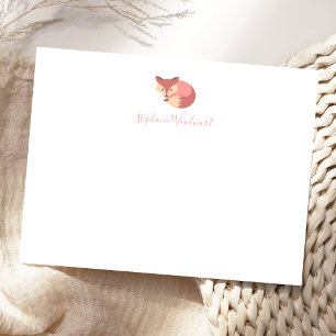 Tarjeta Pequeña Zorro del bosque personalizado lindo