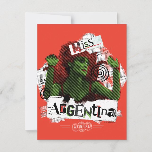 Tarjeta Pequeña Zumo de remolacha | Miss Argentina (Anverso)