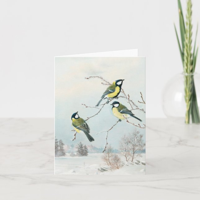 Tarjeta Pequeñas aves de Matti Karppanen, arte de los pája (Anverso)