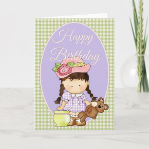 Tarjeta Pequeño Agnus Tea Temática Feliz Cumpleaños Tarjet