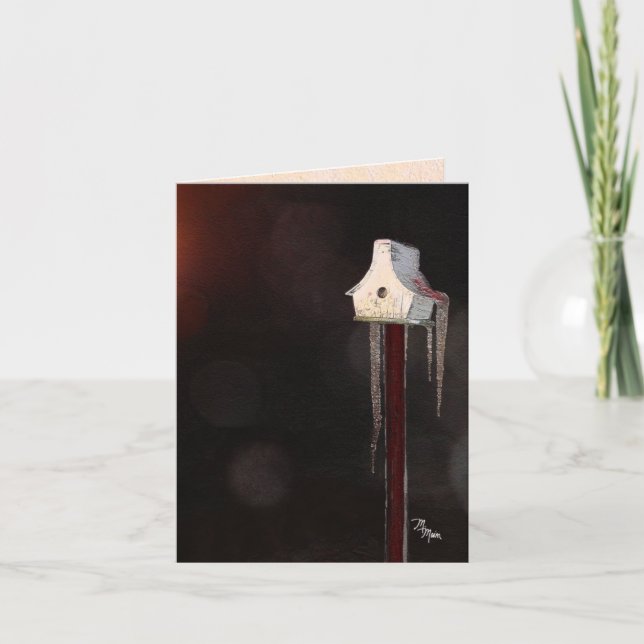 Tarjeta Pequeño Birdhouse pintoresco (Anverso)