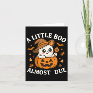 Tarjeta Pequeño Boo Casi Se Debe A La Revea De Embarazo De