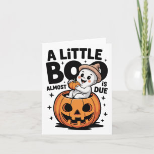 Tarjeta Pequeño Boo Casi Se Debe A Un Embarazo De Hallowee