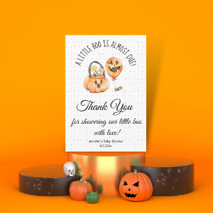 Tarjeta pequeño boo, gracias por la fiesta de bebé de Hall