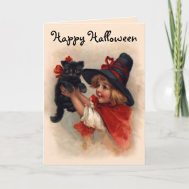 Tarjeta Pequeño chica de la bruja