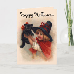 Tarjeta Pequeño chica de la bruja