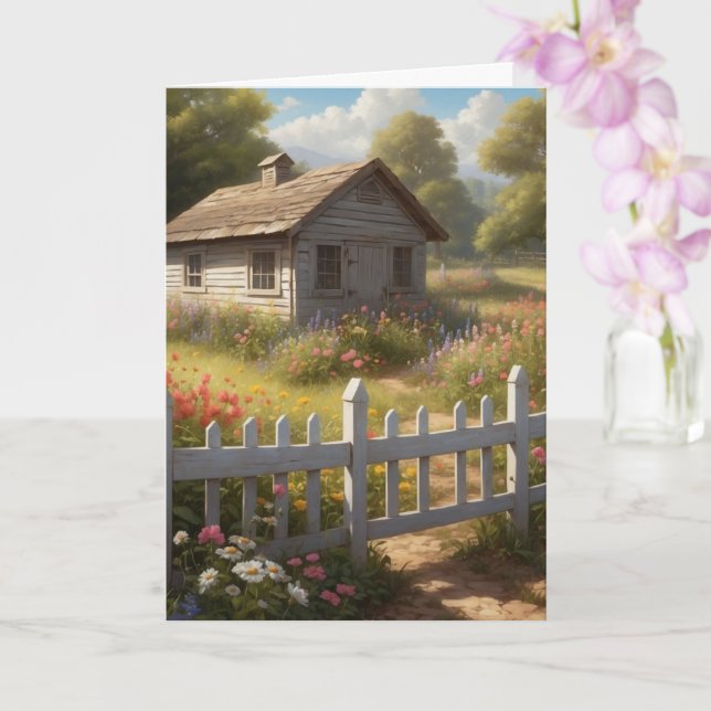 Tarjeta Pequeño desmoronamiento en el campo (Orquídea)