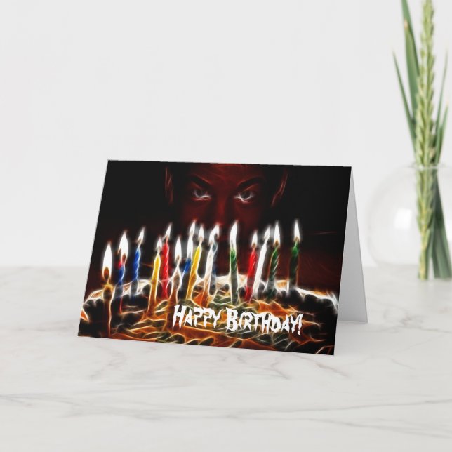 Tarjeta Pequeño diablo del feliz cumpleaños (Anverso)