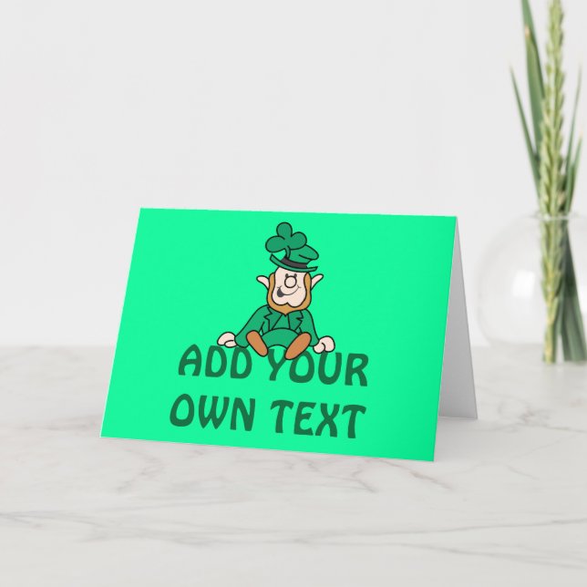Tarjeta Pequeño Duende - Agrega tu Propio Texto (Anverso)