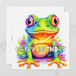 Tarjeta Pequeño Froggie de color
