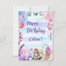 Pequeño hada feliz bienvenida de cumpleaños