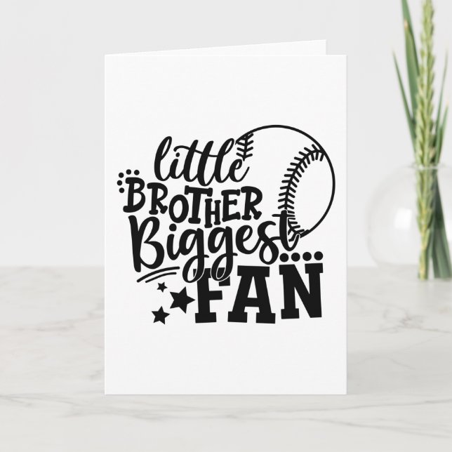 Tarjeta Pequeño Hermano Mayor Fan Béisbol (Anverso)