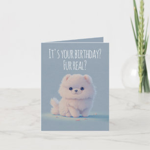Tarjeta Pequeño Ilustracion de perro, cuatro años de verda