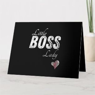 Tarjeta Pequeño Jefe Lady Niños Pequeños Chica Corto