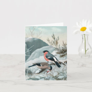 Tarjeta Pequeño pájaro lindo - Bullfinch, arte