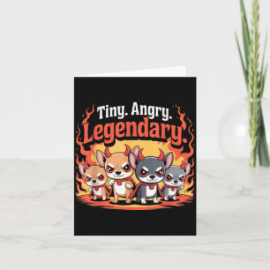 Tarjeta Pequeño Perro Diablo de Halloween Chihuahua Legend