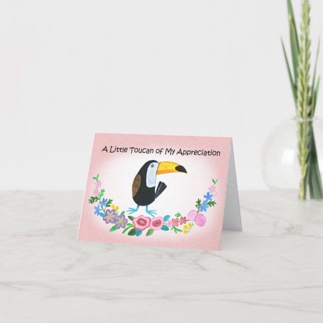 Tarjeta Pequeño toque de mi agradecimiento Gracioso gracia (Anverso)
