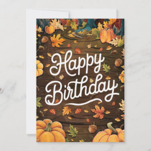 Tarjeta Pequeño y acogedor deseo otoño otoño feliz cumplea
