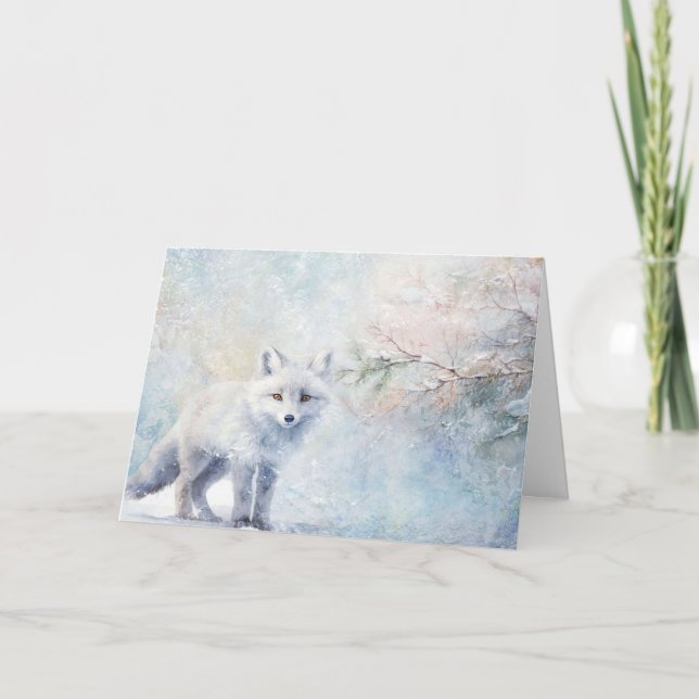Tarjeta Pequeños Animales De Woodland Coyotean En Saludo D (Anverso)