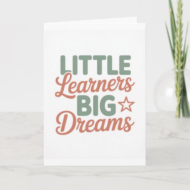 Tarjeta Pequeños Aprendices Grandes Sueños Diseño de Apren (Anverso)