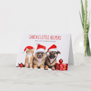 Tarjeta Pequeños ayudantes de Santa Claus