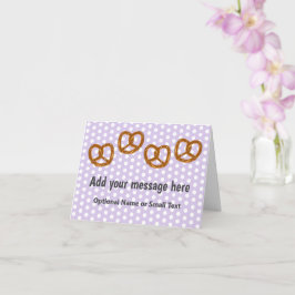 Tarjeta Pequeños bocadillos de sal pretzel - Dotado - tu t