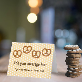 Tarjeta Pequeños bocadillos de sal pretzel - Dotado - tu t
