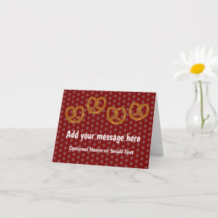 Tarjeta Pequeños bocadillos de sal pretzel - Dotado - tu t