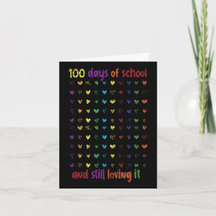 Tarjeta Pequeños Chicas estudiantiles de 100 días de regal