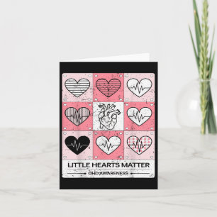 Tarjeta Pequeños Corazones Conciencia Chd Anatomía del Cor