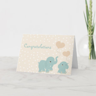 Tarjeta Pequeños Elefantes, Pequeño Montón De Alegría