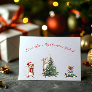 Tarjeta Pequeños Navidades de ratón