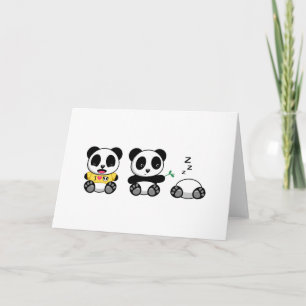 Tarjeta Pequeños Pandas Blank
