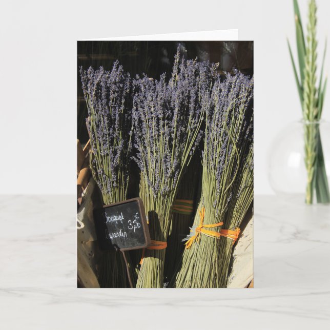 Tarjeta Pequeños ramos de lavanda (Anverso)