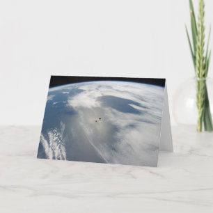 Tarjeta Pequeños Satélites Orbitan Sobre Una Parte De La T