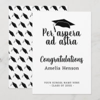 Per aspera ad astra Congrat Graduación Gorra Latin