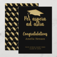 Per aspera ad astra Gorra de Graduación Latina