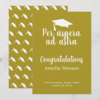 Per aspera ad astra Latin Congrat Graduación Gorra