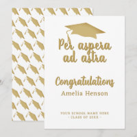 Per aspera ad astra Latin Congrat Graduación Gorra
