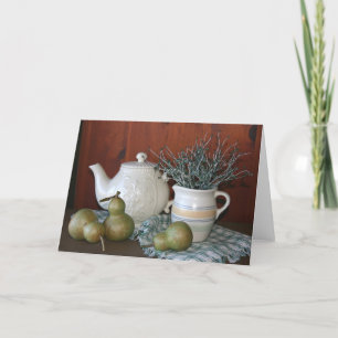 Tarjeta Peras y cerámica Notecard
