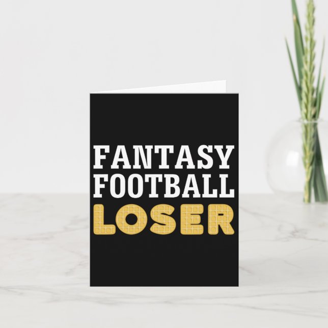 Tarjeta Perder equipo diseña pérdida de fútbol de fantasía (Anverso)