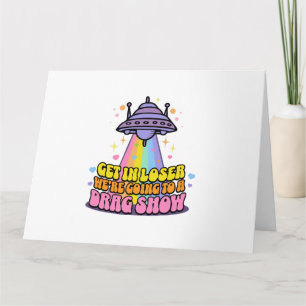 Tarjeta Pérdete vamos a arrastrar y mostrar OVNI