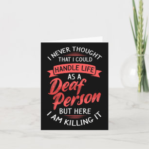 Tarjeta Pérdida Auditiva Sorda Conciencia Lenguaje De Seña