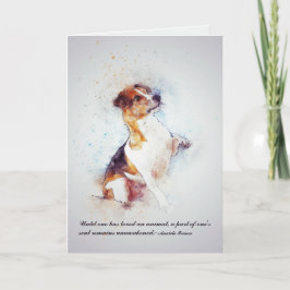 Tarjeta Pérdida de condolencia de encargo del perro casero