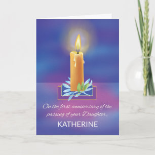 Tarjeta Pérdida de hija primer aniversario Religión