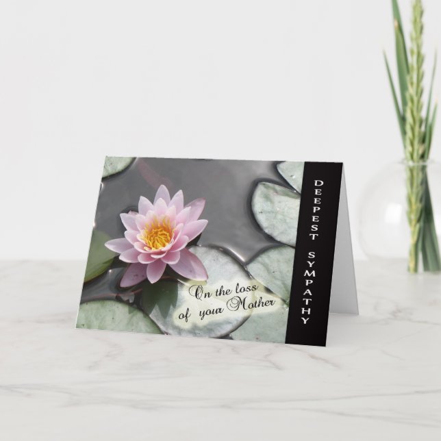 Tarjeta Pérdida de la madre - Con la más profunda simpatía (Anverso)