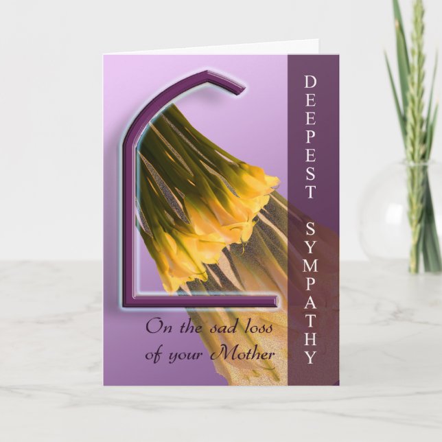 Tarjeta Pérdida de la madre - Con la más profunda simpatía (Anverso)