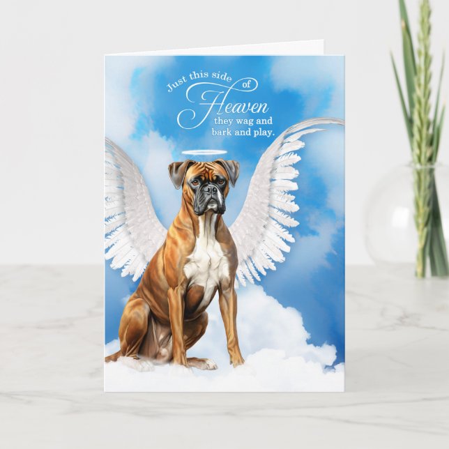 Tarjeta Pérdida de la simpatía de un Mascota de Boxer Dog  (Anverso)
